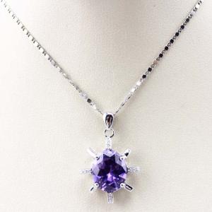 China 925 Sterling Silver Amethyst Cubic Zircon Pendant Jewelry (E06J) wholesale