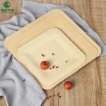 Square Compostable Plates Bulk Disposable Bamboo Dishware 18cm
