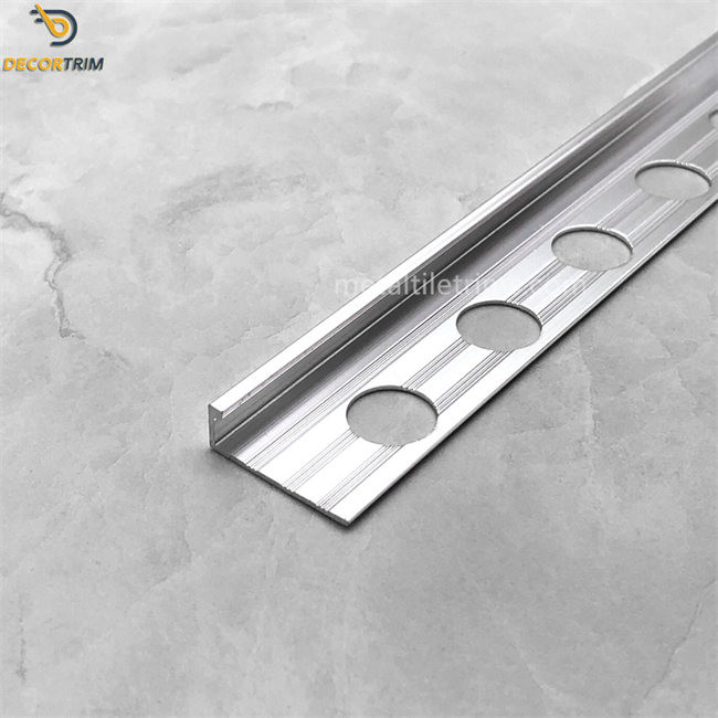 Internal Tile Trim Aluminium Edge Trim Brushing Finish Slver Color 2300mm