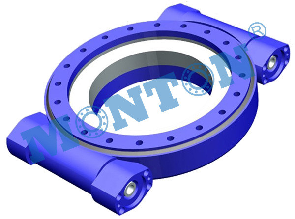 High Precision Worm Drive Slew Ring Four Point Contact 9 Inch Outside Dia