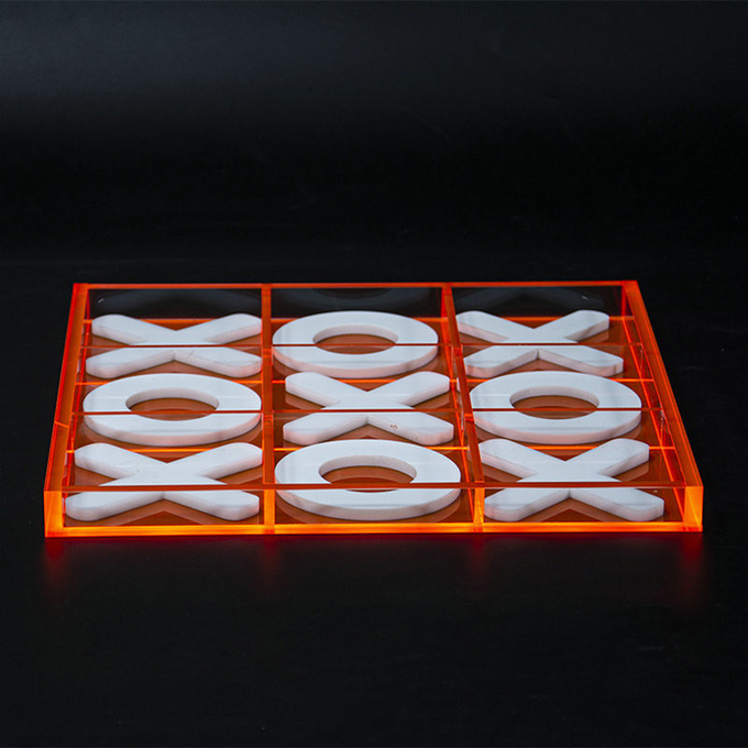 Outdoor Acrylic Tic Tac Toe Board Game XO Game Acrylic Chess Set Custom Color