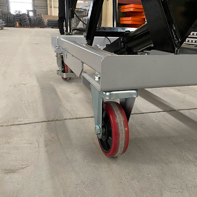 Mobile 0.8 Ton Double Scissor Lift Tables 1010mmx520mm Max Height 1410mm