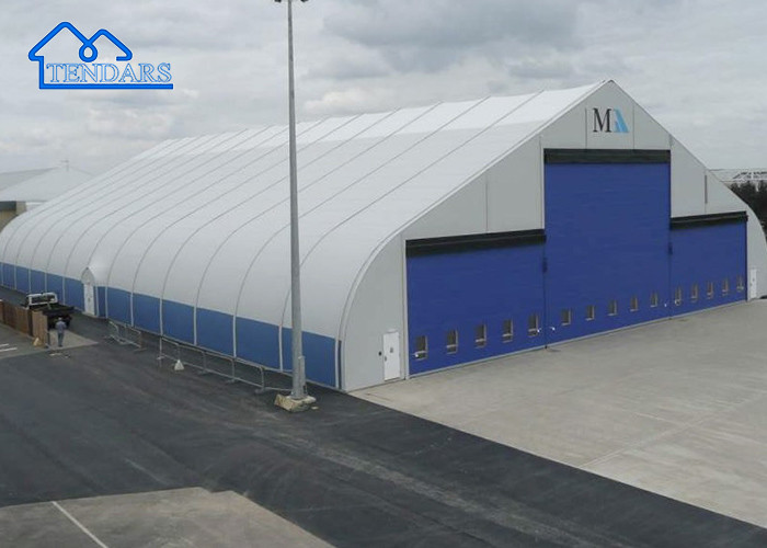 Industrial PVC Cover Outdoor Curve Tents Aluminum Frame Strong Structure For Storage Wedding Party