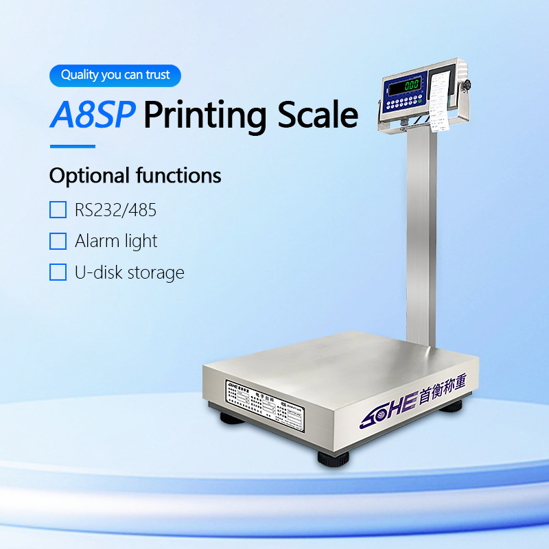 Stainless Steel LED Display Advanced A8SP Printing Industrial Platform Scale 60cm*80cm