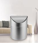 Morden Stainless Steel Cookwares Swing Top Mini Trash Cans For Desk