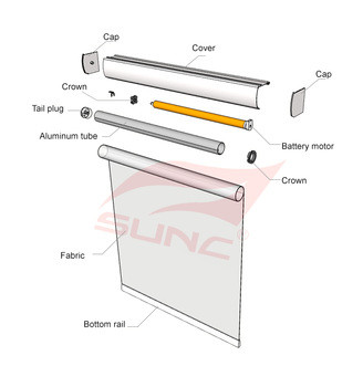 Up And Down Custom Electric Blinds App Control For Window Decoration Eco - Friendly