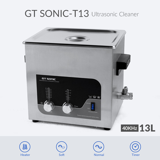 Waterproof Manual Ultrasonic Cleaner Sonic Wave Ultrasonic Cleaner 13L SUS304 Basket