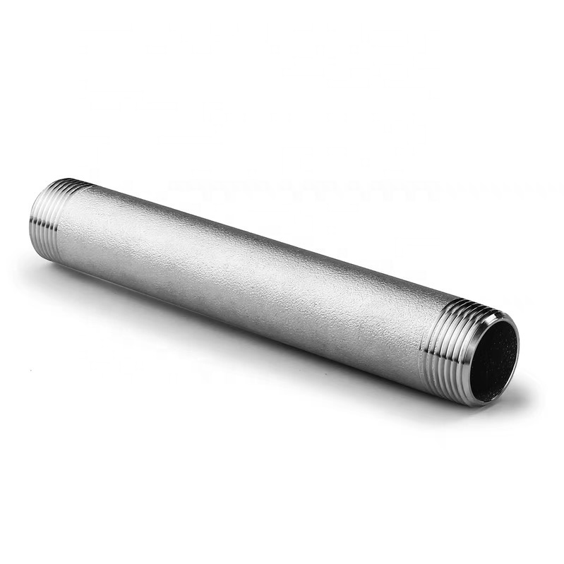 Forged Stainless Steel 304 316 316L Male Seamless Pipe Double Thread Barrel Nipple 1" DN25 NPT BSPT