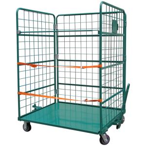 China Green 1600mm height 600KGS zinc plated Roll Cage Containers wholesale