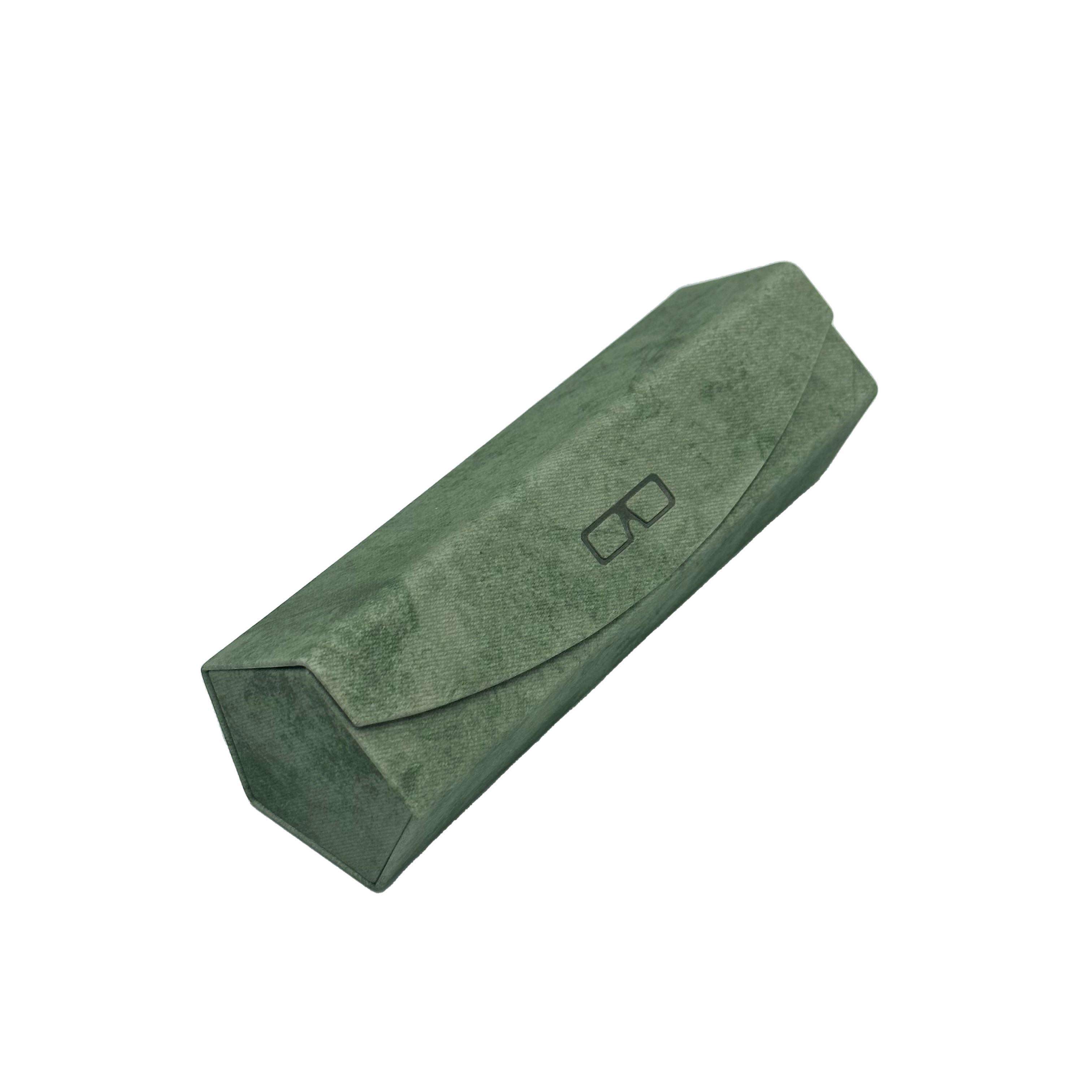 Dustproof Pentagon Optical Glasses Case Blue Fabric Luxury Type