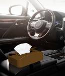 16x11x8cm SEDEX Car Tissue Box Holder PU Leather Materials