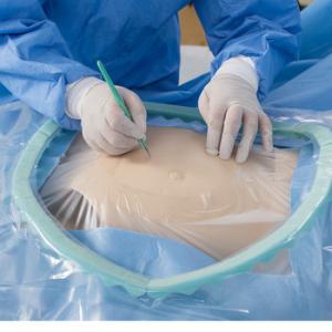 China Blue SMMS Disposable Surgical C Section Drape EO Gas Sterile wholesale