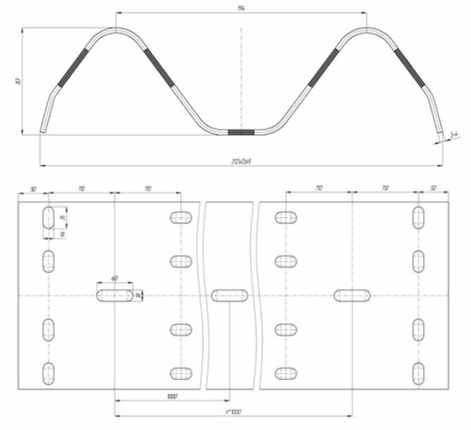 Standard Size Highway Roadside W Beam Guardrail Roll Forming Machine