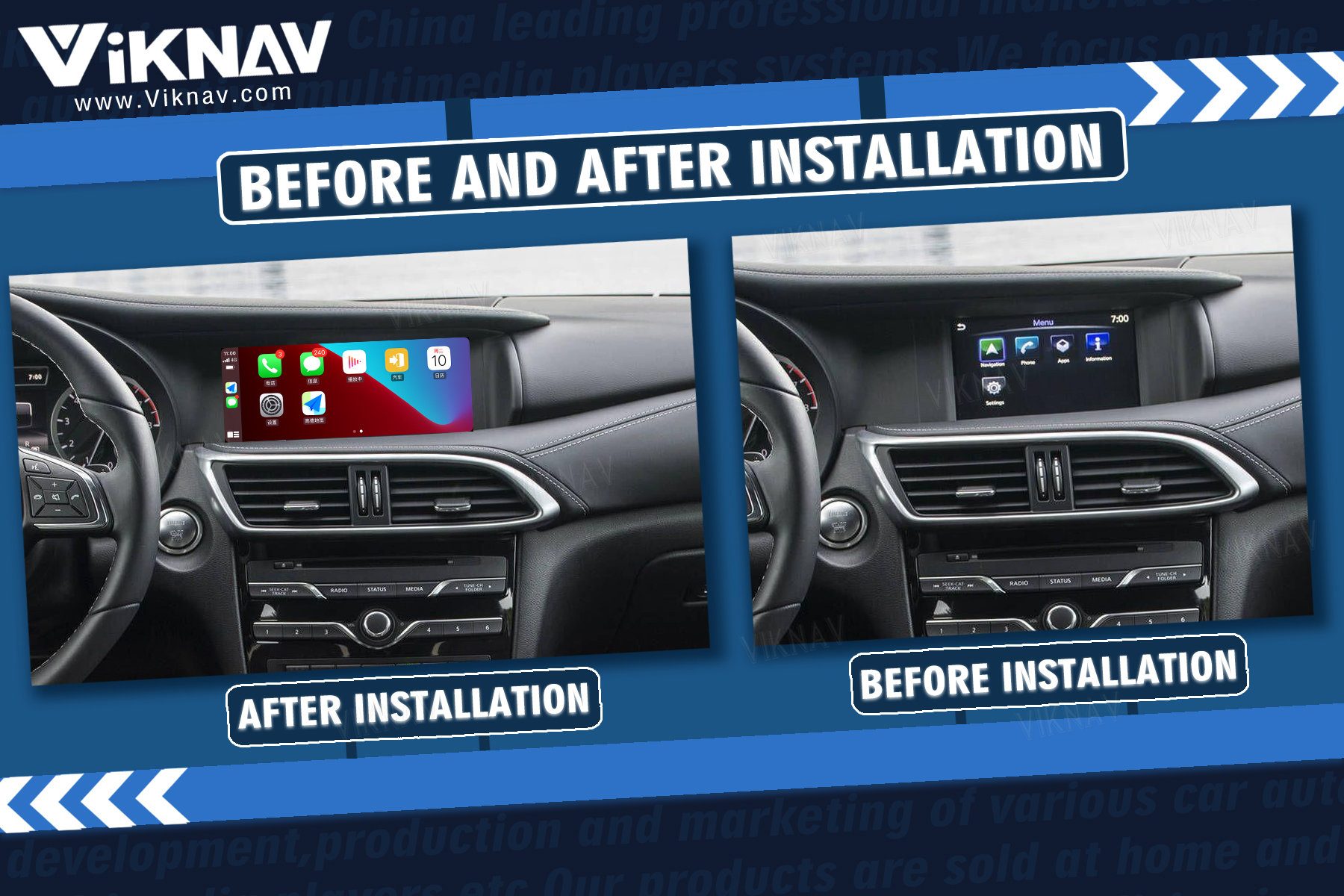 Infiniti QX30 2015-2018 Carplay Aftermarket Radio Audio Stereo Upgrade Kit