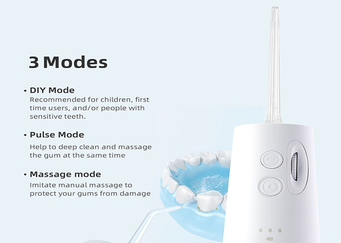 225mm Length Dental Care Water Flosser 300ml Tank Portable Dental Oral Irrigator