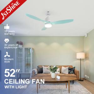 China Dimming Light 52 Inches Ceiling Fan Modern 3 Green Blades With DC Motor wholesale