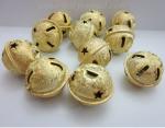 frosting wrinkle golden star jingle bell in Iron metal material