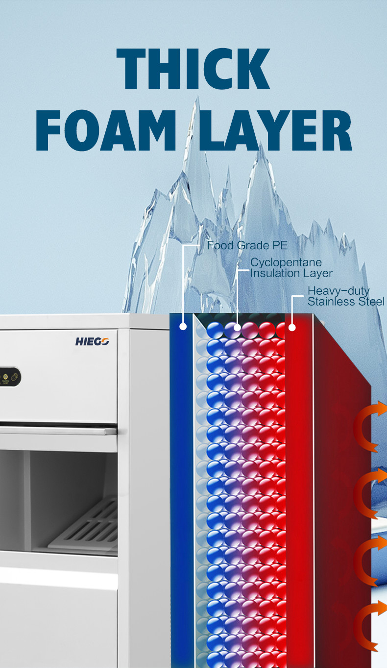 100kg Portable Bullet Ice Maker For Restaurant , 700w Commercial Nugget Ice Maker