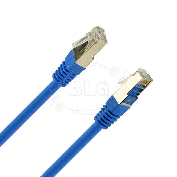 Four Pairs Cat6a STP Patch Cable with PVC Jacket 24AWG Stranded 10Gbps