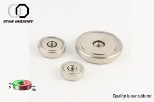 China Customized Radial Pot Magnet , Creative Eye Screw Neodymium Cup Magnets wholesale
