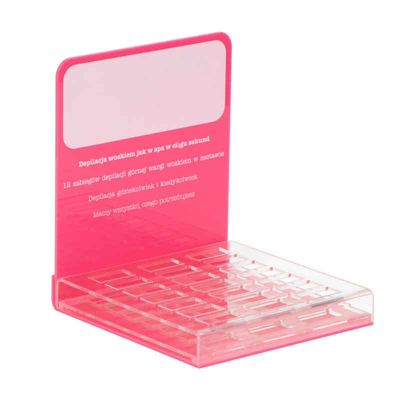 Lipstick Nail Polish POS Acrylic Display Shelf , Plexiglass Cosmetic Display Stand