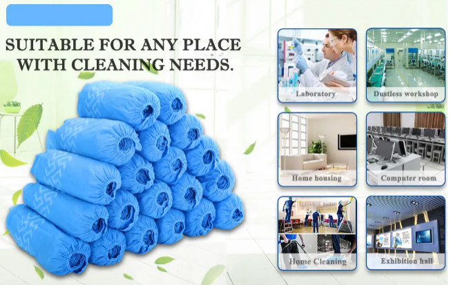 Nonwoven 16.9in Disposable Shoes Cover Waterproof Medical Staff Shoe Cover Hospital