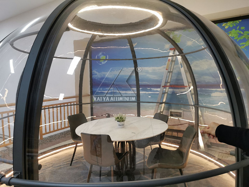 Outdoor Clear Transparent Pc Large Aluminum Profile Dome Trade Show Tent For Camping