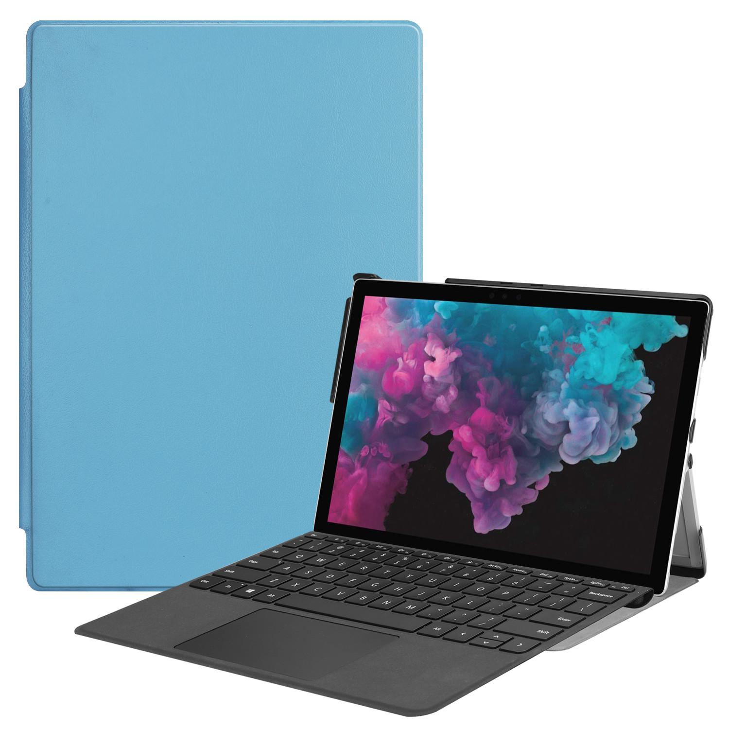 Microsoft Surface Pro 6 Case, Smart Slim Shell Stand Cover for Surface Pro 6 /5(Pro 2017)/Pro 4 Tablet