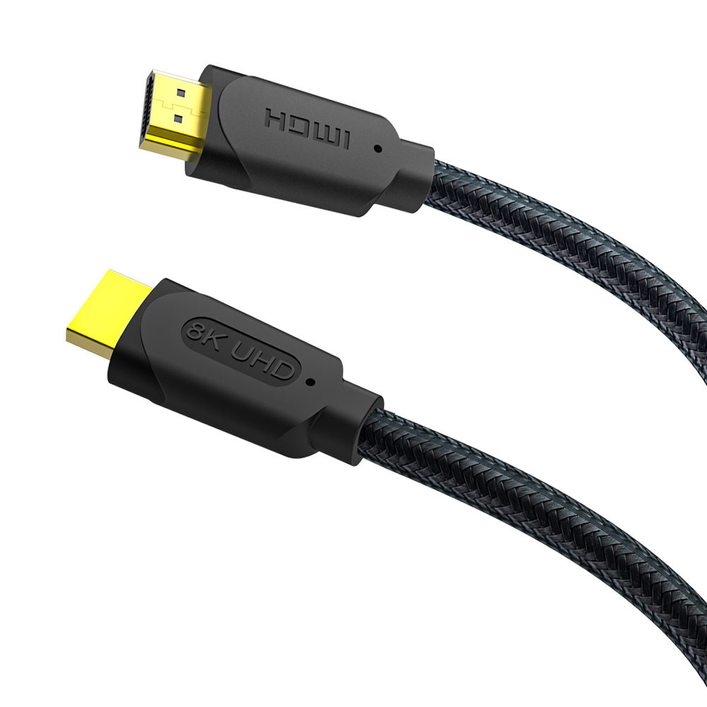 Gold Plated Connectors Premium HDMI Cable Velcro Ties 48Gbps For 4K 60Fps Apple TV
