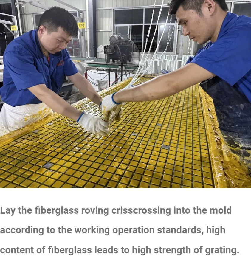 Non-Slip Aesthetic Eco Friendly Industrial Grade Material FRP Products Fiberglass Grating