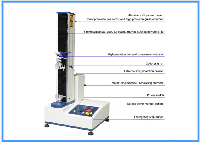 Single Pole Multi function Tensile Testing Equipment 70 kg 220 V 50 / 60 Hz