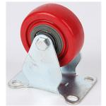 75mm/100mm/125mm Industry Barrow Wheels Double Bearing Red Plastic Wheel Castor