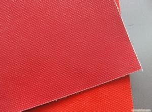 Red Silicone Coated Fiberglass Cloth , -50C- 1000C High Temperature Fiberglass