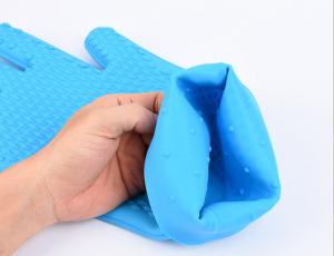 China BBQ Grill Oven Mitt Rubber Oven Gloves , Silicone Gloves For Cooking , Washing wholesale