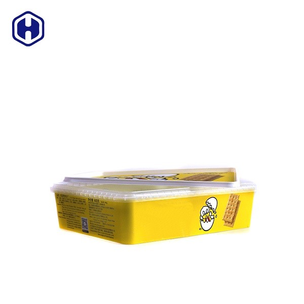 Soda Cracker Square Plastic Food Containers In Mold Labeling 87OZ 2600ML