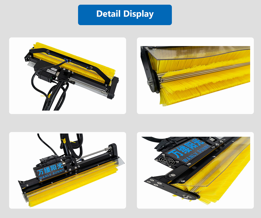 High Altitude Cleaning Tool Solar Panel Cleaner Photovoltaic Rolling Cleaning Machine with 7.5 Meter Handle