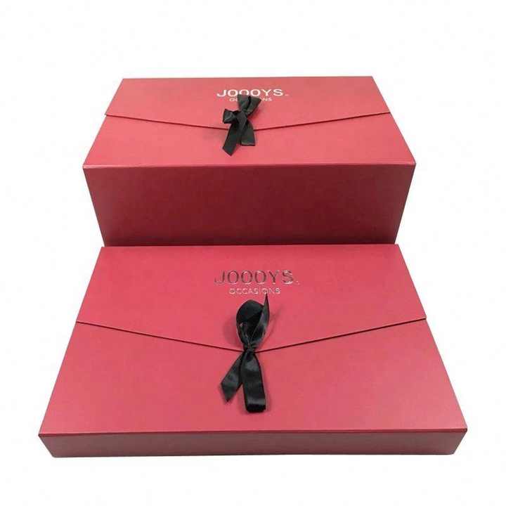 Custom hot selling double door foldable paper packaging box magnetic closure cardboard folding gift box