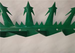 China Powder Coated Anti Climbed Security Spikes For Top Of Fence , Dark Green wholesale