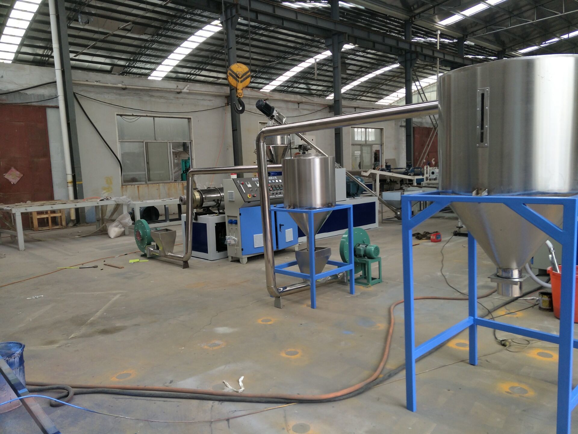 Automatic PVC Plastic Granules Machine With Double Screw