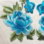 Apparel Accessories Red Rose Embroidery Lace Applique Hot Fix Motif