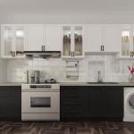 European Style Custom Lacquer Acrylic Finish Solid Wood Kitchen Cabinet