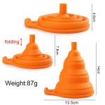 Food Grade Portable Collapsible Silicone Funnel for kitchen accessories