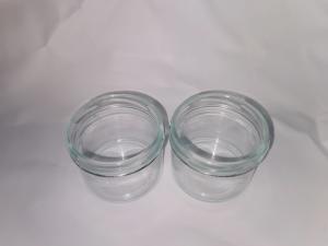 China High Transparent food grade Caviar glass Jar standard 8OZ 240ml With Metal Lid wholesale