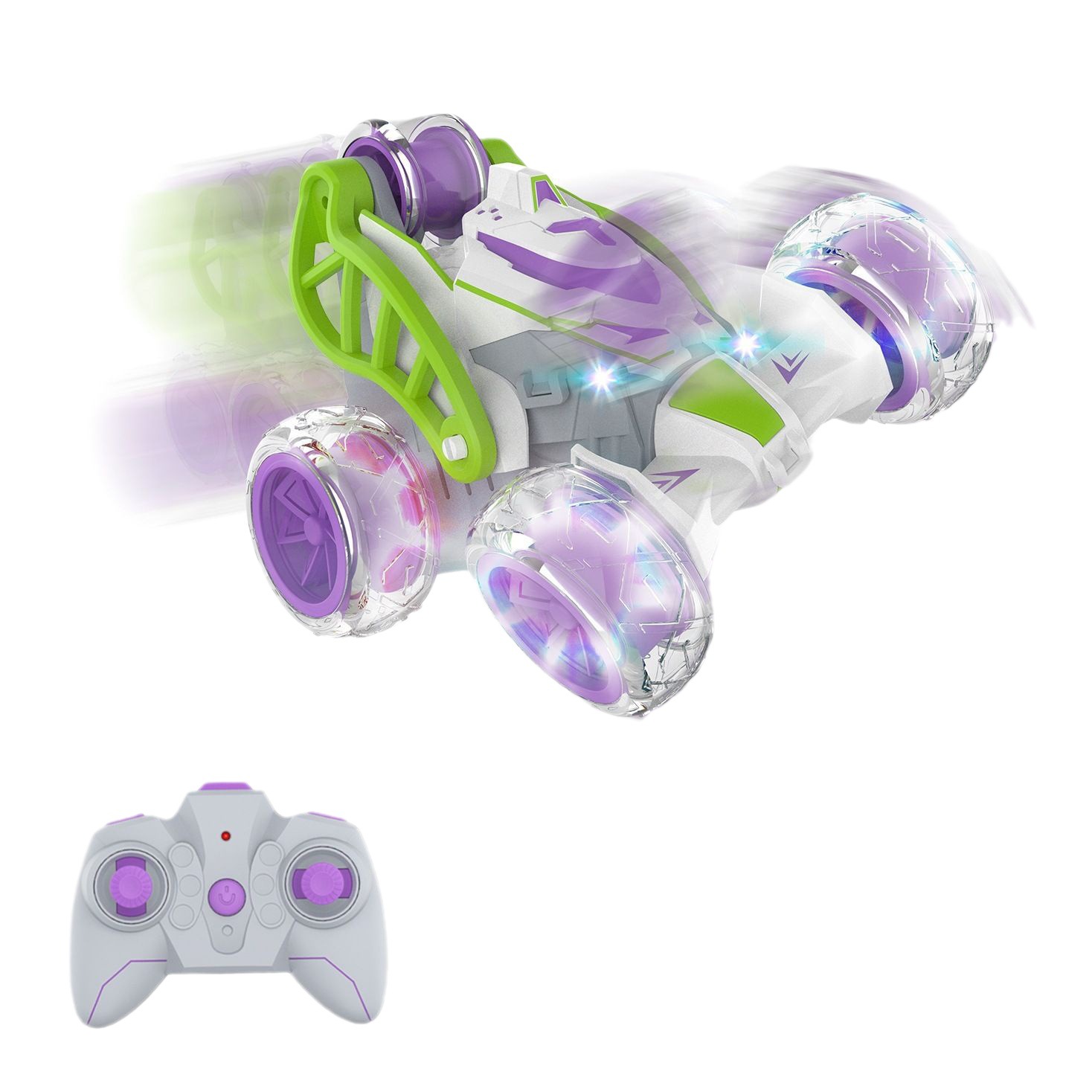 2.4G Stunt Dumper Light Spray Roll Over Remote Control Vehicle for Outdoor Play and Fun