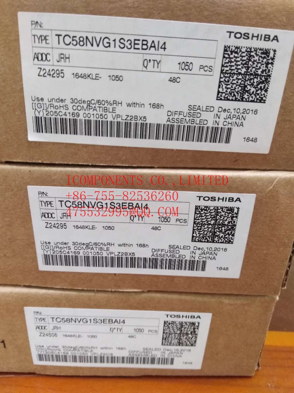 TC58NVG1S3HBAI4 KIOXIA SLC NAND Flash Parallel 3.3V 2G-bit 256M x 8 63-Pin FBGA