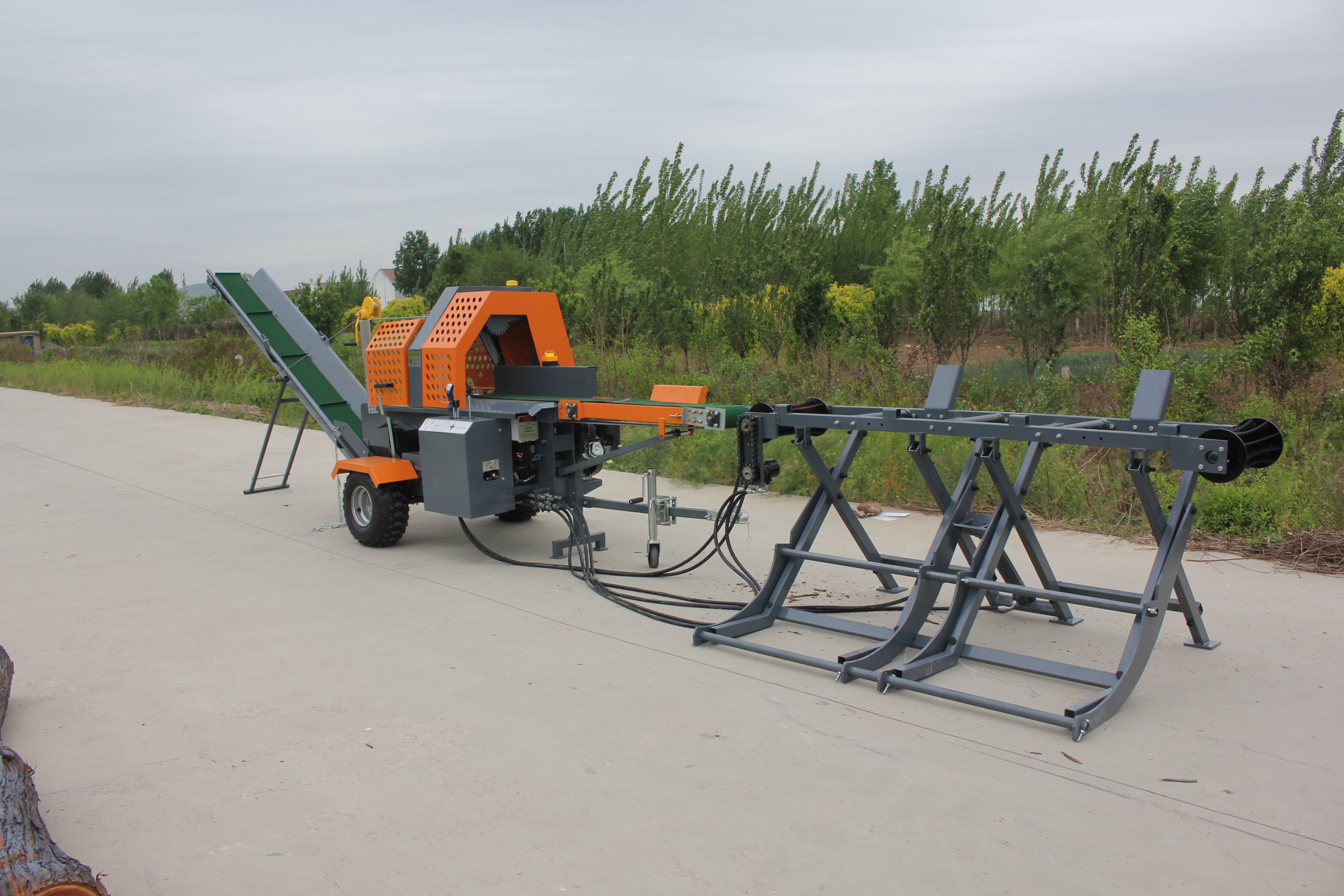 Portable Sawmill Power Band Saw Mill Max.Working Width 1000mm