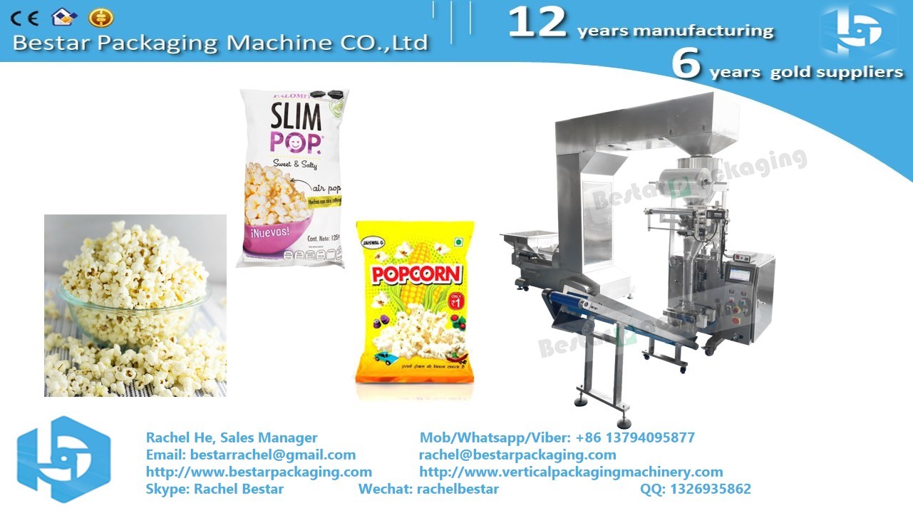 Hot! Bestar popcorn packing machine low cost snacks packaging machine BSTV-160A