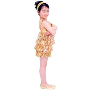 China Jazz Dance Competition Costumes Metalic Edged Full Sequin Tiered Dress Shorts Included wholesale