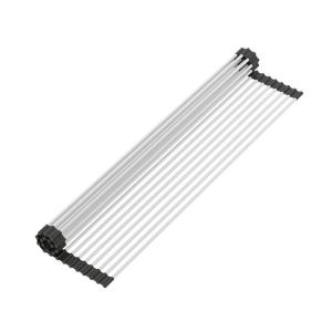 China Silver Roll Up Kitchen Stainless Steel Grid 16.85*12.91'' wholesale