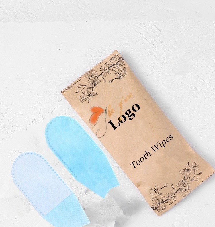 Home Use 1.37 Inches Deep Cleaning Finger Teeth Wipes Sugar Free FDA